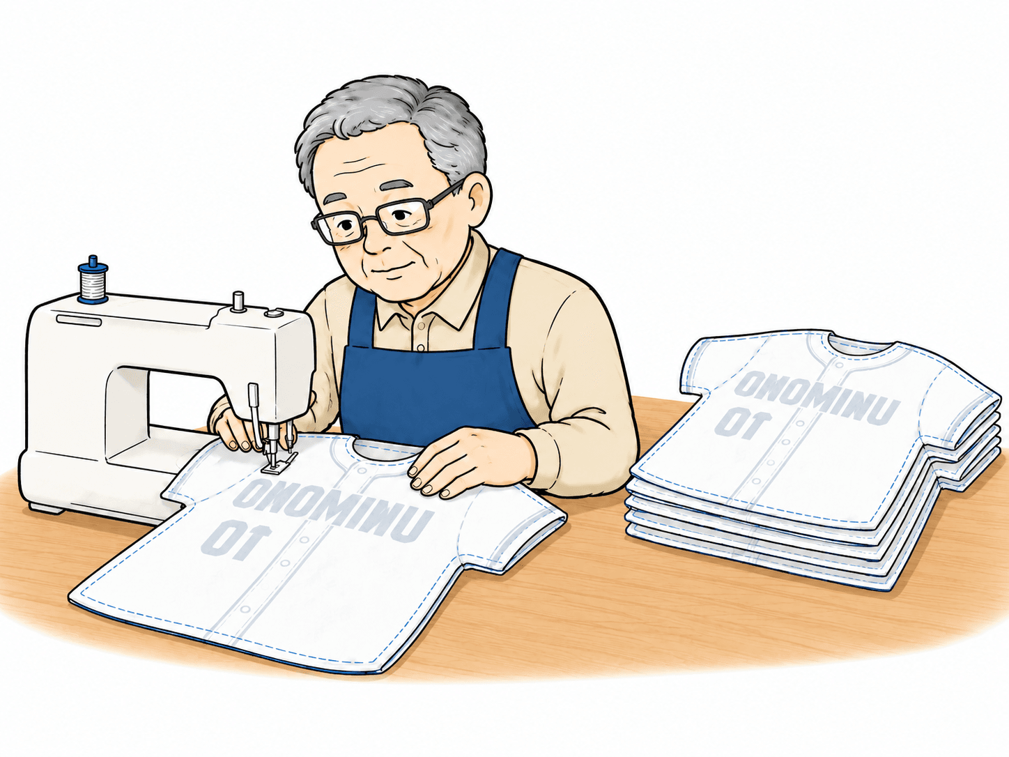 製作と発送のイラスト
